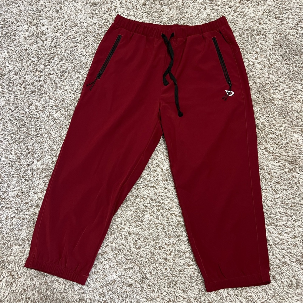 Red Elastic Waist Pants - Picture 3 of 8